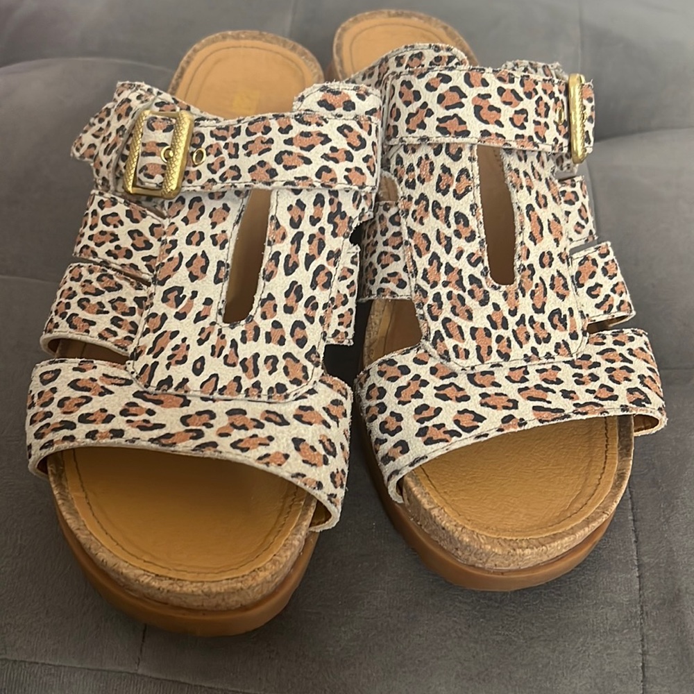 CAT Animal Print Sandals